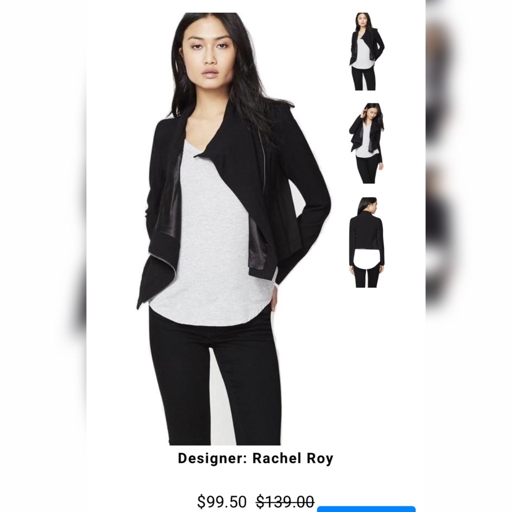 NWT Rachel Roy black jacket